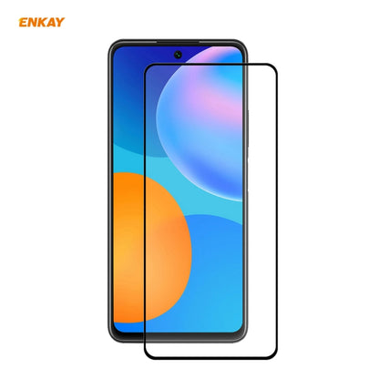 For Huawei P Smart 2021 ENKAY Hat-Prince Full Glue 0.26mm 9H 2.5D Tempered Glass Full Coverage Film - Huawei Tempered Glass by PINWUYO | Online Shopping UK | buy2fix