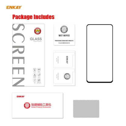 For Huawei P Smart 2021 ENKAY Hat-Prince Full Glue 0.26mm 9H 2.5D Tempered Glass Full Coverage Film - Huawei Tempered Glass by PINWUYO | Online Shopping UK | buy2fix