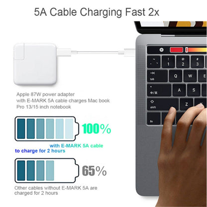 PD65W-A9 PD 65W Dual Dort USB-C / Type-C + Dual USB Charger with 5A USB-C / Type-C to USB-C / Type-C Fast Charging Cable for Apple MacBook Series UK Plug - Cable & Adapter by buy2fix | Online Shopping UK | buy2fix