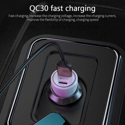 P21 Portable PD 20W + QC3.0 18W Dual Ports Fast Car Charger with USB to Type-C Cable Kit(Black) - In Car by buy2fix | Online Shopping UK | buy2fix