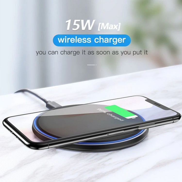 WX-70 15W Ultra-thin Wireless Charger Mirror Wireless Charger for Mobile Phone(White) - Apple Accessories by buy2fix | Online Shopping UK | buy2fix