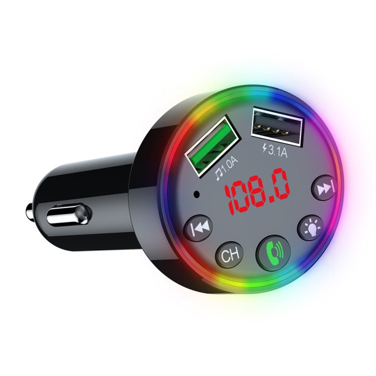 F9 Car MP3 Modulator Player Wireless Hands-free Audio Receiver Dual USB Fast Charger FM Transmitter Car Kit - Bluetooth Car Kits by buy2fix | Online Shopping UK | buy2fix