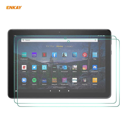 2 PCS For Amazon Fire HD 10 / HD 10 Plus 2021 ENKAY Hat-Prince 0.33mm 9H Surface Hardness 2.5D Explosion-proof Tempered Glass Protector Film - Mobile Accessories by ENKAY | Online Shopping UK | buy2fix