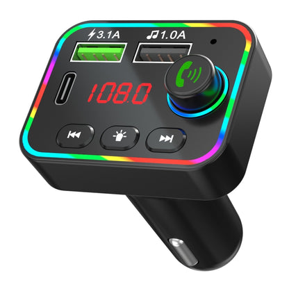 F4 Car MP3 Player FM Transmitter Colorful Backlight USB Charger Dual USB Car Accessories - Bluetooth Car Kits by buy2fix | Online Shopping UK | buy2fix