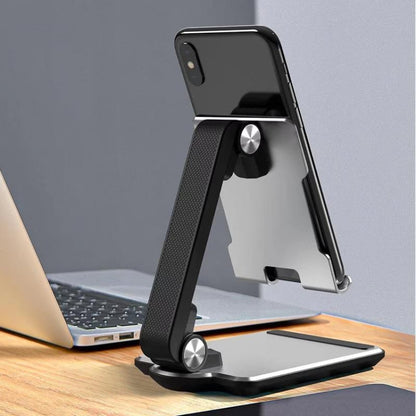 Foldable Tablet Desk Holder, Aluminum Alloy Base for iPad, Huawei Etc - Desktop Holder by buy2fix | Online Shopping UK | buy2fix