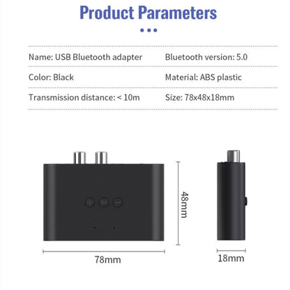 B21 Bluetooth 5.0 Audio Receiver AUX RCA Output U-disk Playback - Apple Accessories by buy2fix | Online Shopping UK | buy2fix