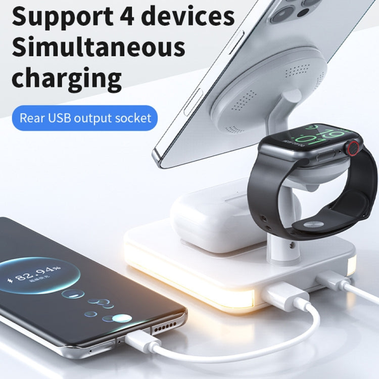 WX-991 Magnetic 4 in 1 Wireless Charger for iPhone / iWatch / AirPods or other Smart Phones(White) - Apple Accessories by buy2fix | Online Shopping UK | buy2fix