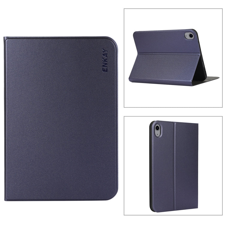 For iPad mini 2024 / mini 6 ENKAY Horizontal Flip PU Leather + TPU Smart Tablet Case with Holder & Sleep / Wake-up Function(Dark Blue) - iPad mini 6 Cases by ENKAY | Online Shopping UK | buy2fix