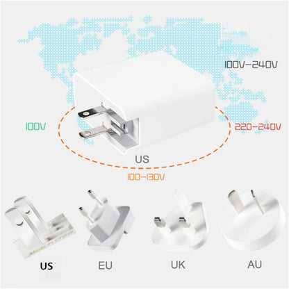 A6 65W QC 3.0 USB + PD USB-C / Type-C Dual Fast Charging Laptop Adapter + 1m USB-C / Type-C to USB-C / Type-C Data Cable Set for MacBook Series, US Plug - Cable & Adapter by buy2fix | Online Shopping UK | buy2fix