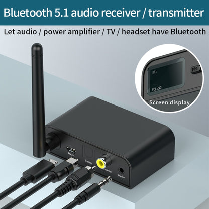 BT07 2 in 1Bluetooth 5.1 Audio Receiver & Transmitter Supports Fiber / Coaxial / 3.5mm - Audio Receiver Transmitter by buy2fix | Online Shopping UK | buy2fix