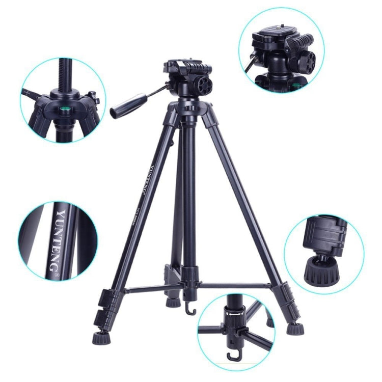 YUNTENG VCT-590 Aluminum Tripod Mount with Fluid Drag Head - Tripods by YUNTENG | Online Shopping UK | buy2fix