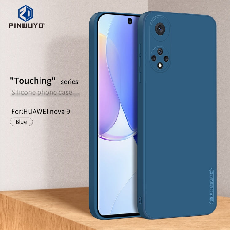 For Huawei nova 9 PINWUYO Liquid Silicone TPU Phone Case(Blue) - Huawei Cases by PINWUYO | Online Shopping UK | buy2fix