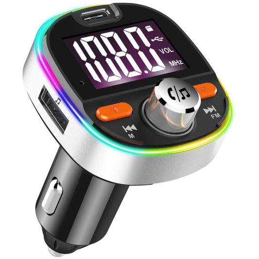 BC53 Wireless Car MP3 Player 5.0 FM Transmitter Colored Ambient Lights Hands-free Car Charger - In Car by buy2fix | Online Shopping UK | buy2fix