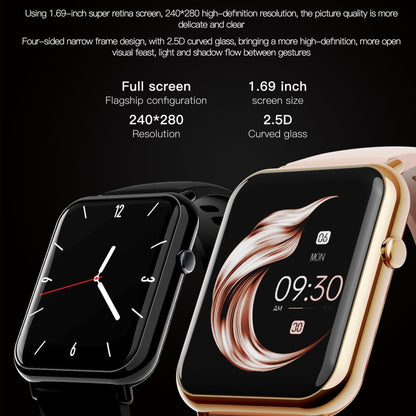Q19 Pro IP67 Waterproof 1.69 inch Smartwatch(Black) - Smart Wear by buy2fix | Online Shopping UK | buy2fix
