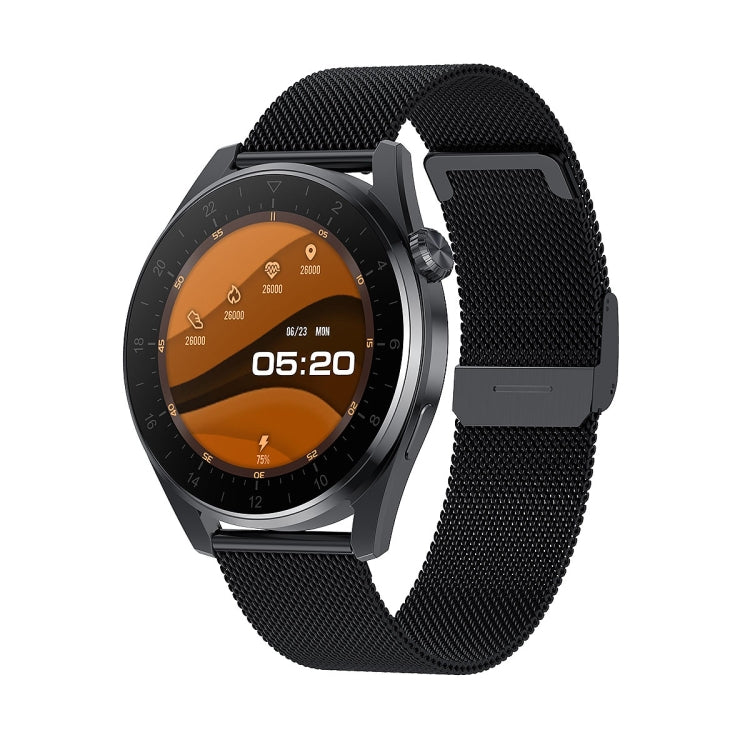 T3 IP68 1.36 inch Steel Watchband Color Screen Smart Watch(Black) - Smart Wear by buy2fix | Online Shopping UK | buy2fix