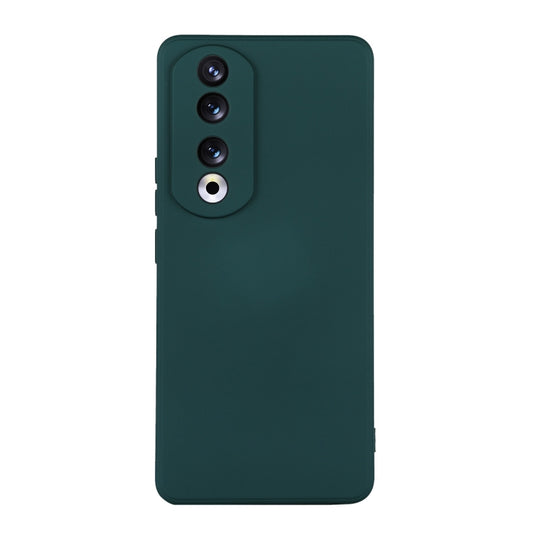 For Honor 90 Pro ENKAY Liquid Silicone Soft Shockproof Phone Case(Dark Green) - Honor Cases by ENKAY | Online Shopping UK | buy2fix