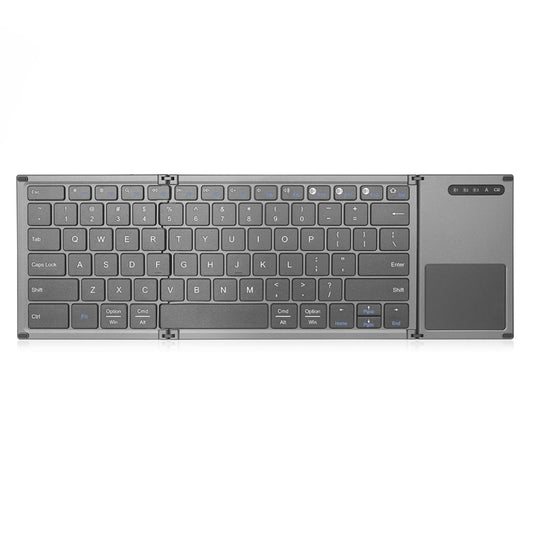 B066S Multi-function Ultra-thin Mini Wireless Three Fold Bluetooth Keyboard -  by buy2fix | Online Shopping UK | buy2fix