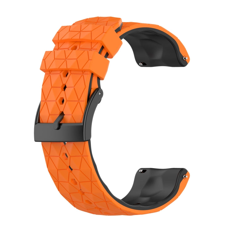 For Suunto 9 Baro 24mm Mixed-Color Silicone Watch Band(Orange+Black) - Smart Wear by buy2fix | Online Shopping UK | buy2fix