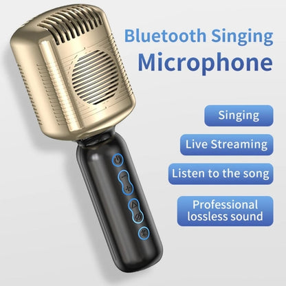 KM600 Wireless Microphone TWS Handheld Noise Reduction Smart Bluetooth-compatible Condenser Mic Music Player for Singing(Gold) - Consumer Electronics by buy2fix | Online Shopping UK | buy2fix