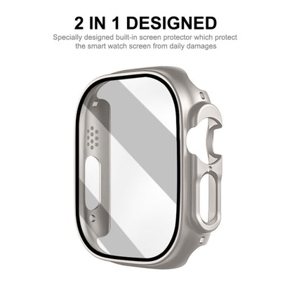 For Apple Watch Ultra 49mm ENKAY PC Frame 9H Tempered Glass Case(Black) - Watch Cases by ENKAY | Online Shopping UK | buy2fix