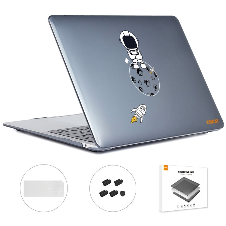 For MacBook Air 13.3 2020 A2179/A2337 ENKAY Hat-Prince 3 in 1 Spaceman Pattern Laotop Protective Crystal Case with TPU Keyboard Film / Anti-dust Plugs, Version:EU(Spaceman No.4) - MacBook Air Cases by ENKAY | Online Shopping UK | buy2fix