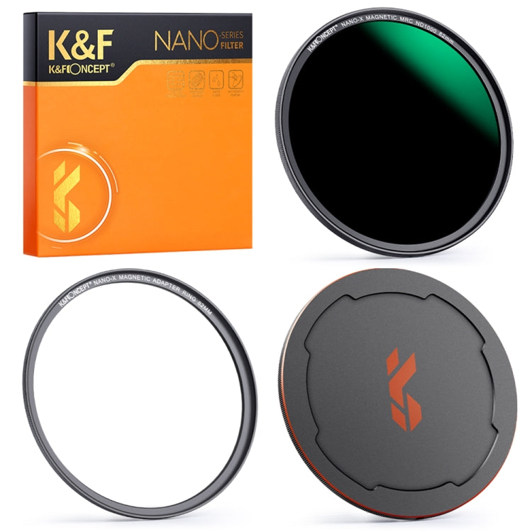 K&F CONCEPT SKU.1762 82mm ND1000 Nano-X Magnetic HD Camera Lens Filter with Lens Cap Filter - Camera Accessories by K&F | Online Shopping UK | buy2fix