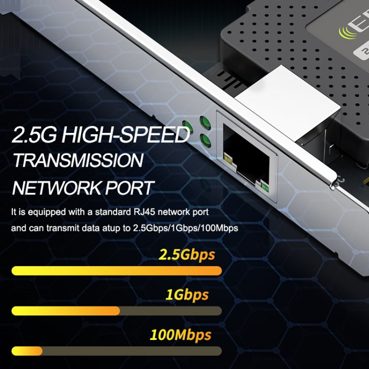 EDUP EP-9635C 2.5Gbps Gigabit Game Wired Network Card 2500M High Speed Internet Port Expansion Desktop PC Adaptive Ethernet Network Adapter - USB Network Adapter by EDUP | Online Shopping UK | buy2fix