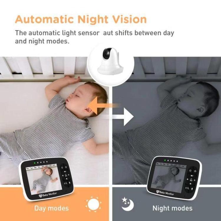 SM935 3.5 inch LCD Screen Wireless Video Baby Monitor Night Vision Two-Way Audio IP Camera(AU Plug) - Security by buy2fix | Online Shopping UK | buy2fix