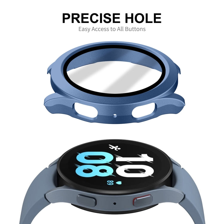 For Samsung Galaxy Watch4/5 44mm ENKAY Hat-Prince Waterproof Full Coverage PC Frame + 9H Tempered Glass Case(Transparent) - Watch Cases by ENKAY | Online Shopping UK | buy2fix