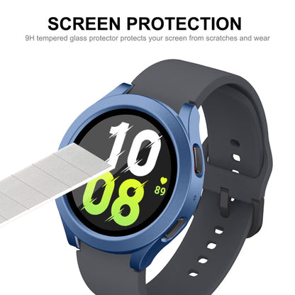 For Samsung Galaxy Watch4/5 44mm ENKAY Hat-Prince Waterproof Full Coverage PC Frame + 9H Tempered Glass Case(Transparent) - Watch Cases by ENKAY | Online Shopping UK | buy2fix