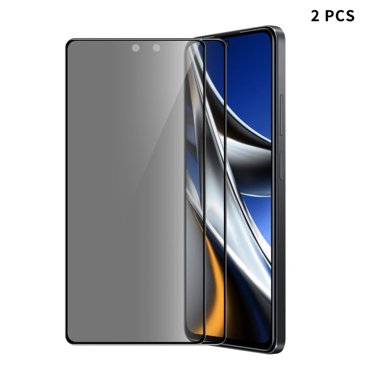 For Xiaomi Poco X5 Pro 2pcs ENKAY 28 Degree Anti-peeping Tempered Glass Full Screen Film -  by ENKAY | Online Shopping UK | buy2fix