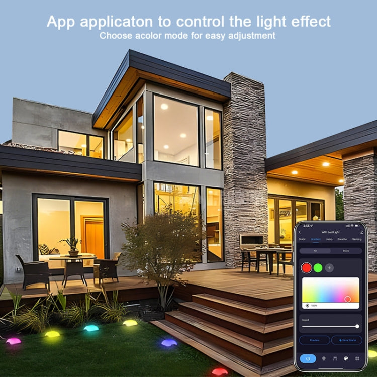 CP01 Outdoor WIFI Smart APP Control Garden Lamp Music Sync Outdoor Ground Lights(US Plug) - Buried Lights by buy2fix | Online Shopping UK | buy2fix