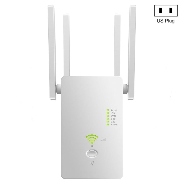 U6 5Ghz Wireless WiFi Repeater 1200Mbps Router Wifi Booster 2.4G Long Range Extender(EU Plug) -  by buy2fix | Online Shopping UK | buy2fix