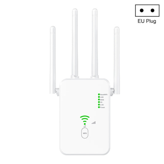 U10 1200Mbps Signal Booster WiFi Extender WiFi Antenna Dual Band 5G Wireless Signal Repeater(EU Plug) -  by buy2fix | Online Shopping UK | buy2fix