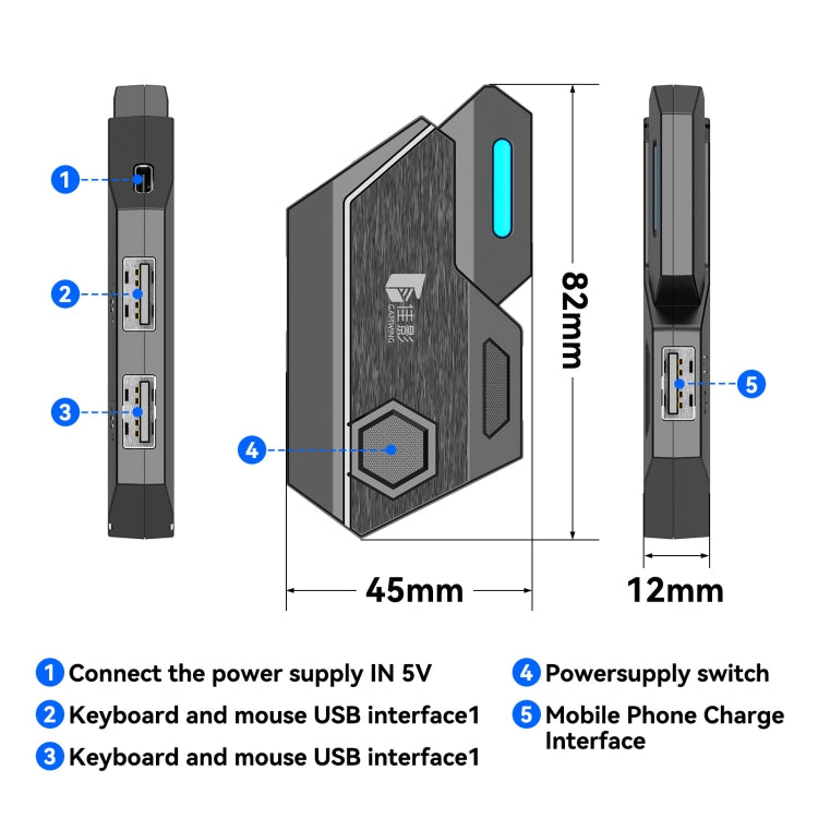 Gamwing Mix SE Bluetooth 5.0 Elite Mobile Controller Keyboard Mouse Converter - Other by buy2fix | Online Shopping UK | buy2fix