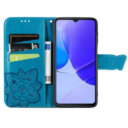 For Huawei Enjoy 60X Butterfly Love Flower Embossed Leather Phone Case(Blue) - Huawei Cases by buy2fix | Online Shopping UK | buy2fix