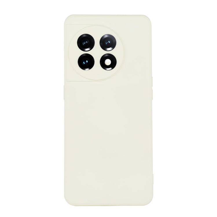 For OnePlus 11 ENKAY Liquid Silicone Soft Shockproof Phone Case(Beige) - OnePlus Cases by ENKAY | Online Shopping UK | buy2fix