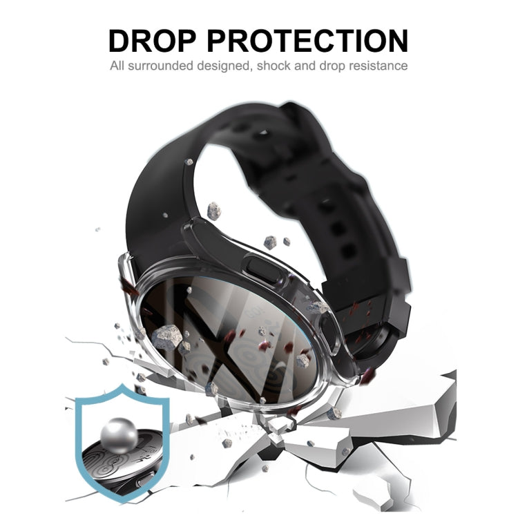 For Samsung Galaxy Watch6 44mm ENKAY Hat-Prince Full Coverage Transparent Soft TPU Case with Screen Protection - Watch Cases by ENKAY | Online Shopping UK | buy2fix