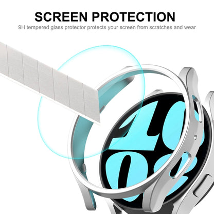 For Samsung Galaxy Watch6 40mm ENKAY Hat-Prince Electroplated Hard PC Case + 0.2mm 9H Glass Screen Protector(Dark Green) - Watch Cases by ENKAY | Online Shopping UK | buy2fix