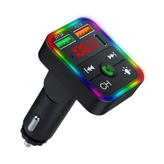 P2 Dual USB Port Cigarette Lighter Car Charger Support Bluetooth Hands Free Calling Car Player Charger - Car Charger by buy2fix | Online Shopping UK | buy2fix
