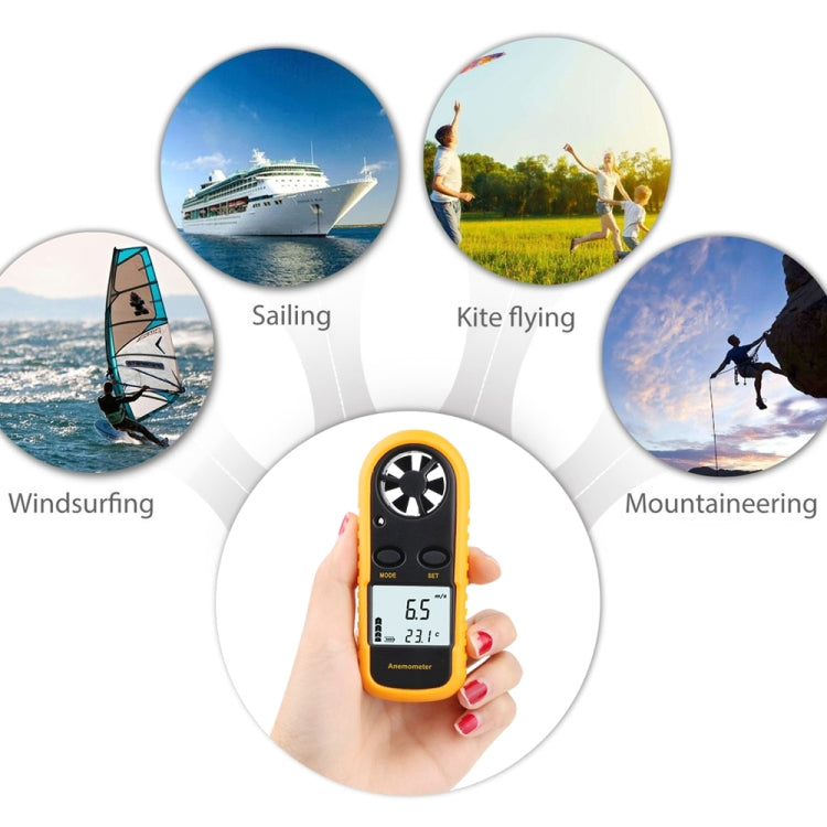 GM816 Handheld Digital Anemometer Wind Speed Meter - Consumer Electronics by buy2fix | Online Shopping UK | buy2fix