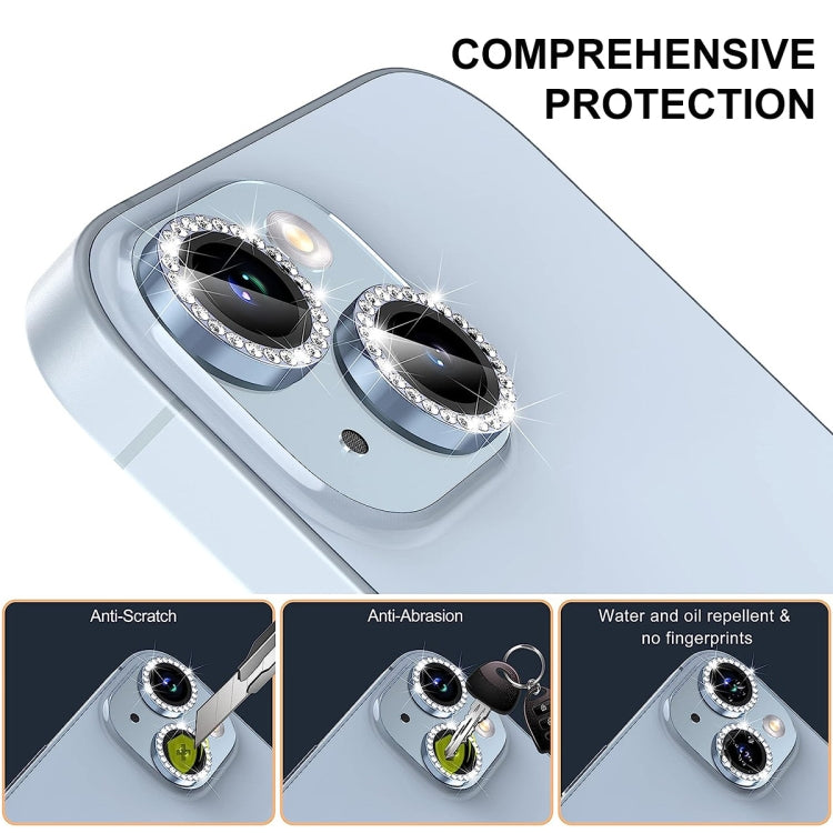 For iPhone 14 Pro / 14 Pro Max ENKAY AR Anti-reflection Individual Diamond Ring Camera Lens Glass Full Film(Deep Purple) - iPhone 14 Pro Tempered Glass by ENKAY | Online Shopping UK | buy2fix