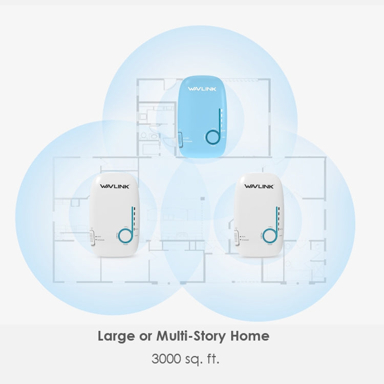 WAVLINK WS-WN576A2 AC750 Household WiFi Router Network Extender Dual Band Wireless Repeater, Plug:UK Plug - Wireless Routers by WAVLINK | Online Shopping UK | buy2fix