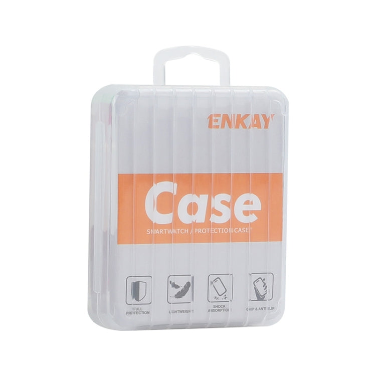 For Amazfit Balance A2286 ENKAY Hat-Prince Full Coverage Tempered Glass Film Integrated PC Watch Case(Ivory White) - Watch Cases by ENKAY | Online Shopping UK | buy2fix