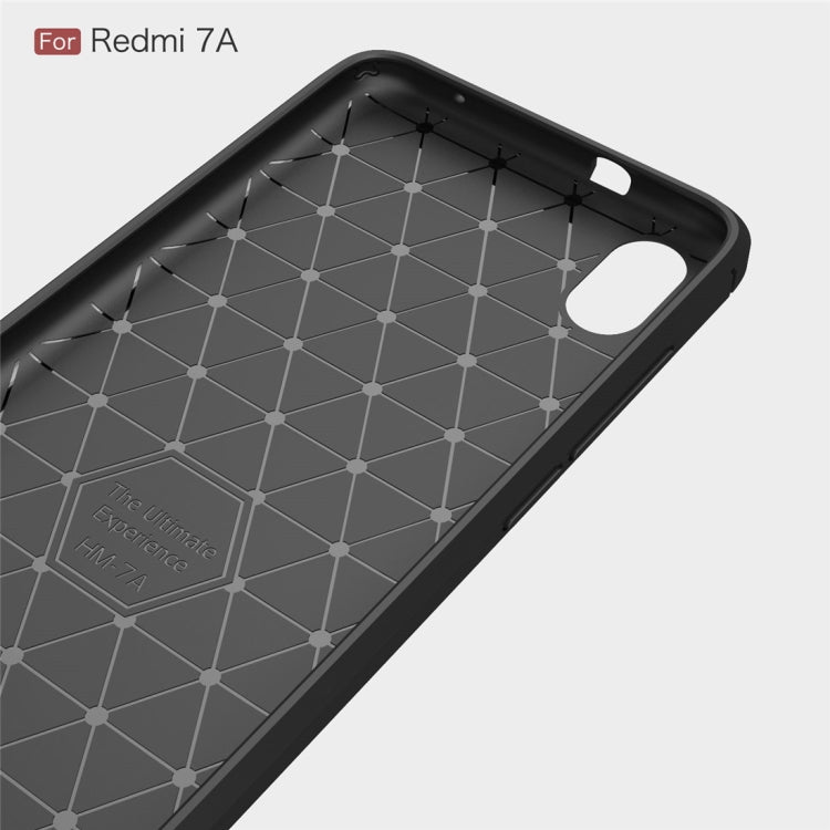 Brushed Texture Carbon Fiber TPU Case for Xiamo Redmi 7A(Black) - Xiaomi Cases by buy2fix | Online Shopping UK | buy2fix