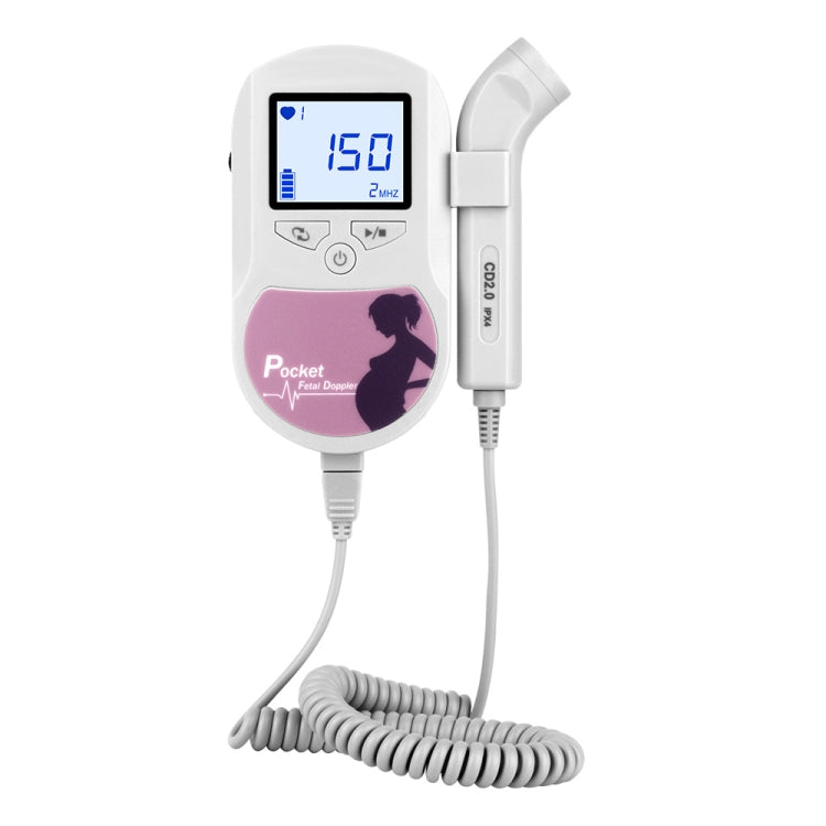 Baby Sound C   Fetal Doppler Prenatal Pocket Digital  Ultrasound Detector Angel Heartbeat Pregnant Doppler Prenatal Monitor(Rose Red) - Heart Rate Monitoring by buy2fix | Online Shopping UK | buy2fix