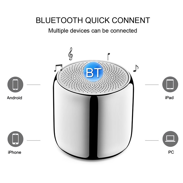 M1 Mini Bluetooth Subwoofer Speaker Portable Aluminium Alloy Wireless TWS Bluetooth, Support Handfree Call(Ceramic Black) - Mini Speaker by buy2fix | Online Shopping UK | buy2fix