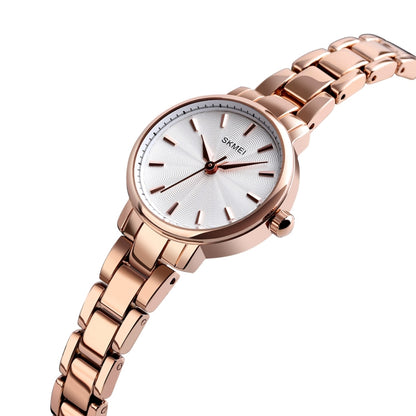 Skmei 1410 Lady Quartz Watch European and American Fashion Watch Business Leisure Steel Belt Lady Watch(Rose Gold) - Alloy Watches by SKMEI | Online Shopping UK | buy2fix