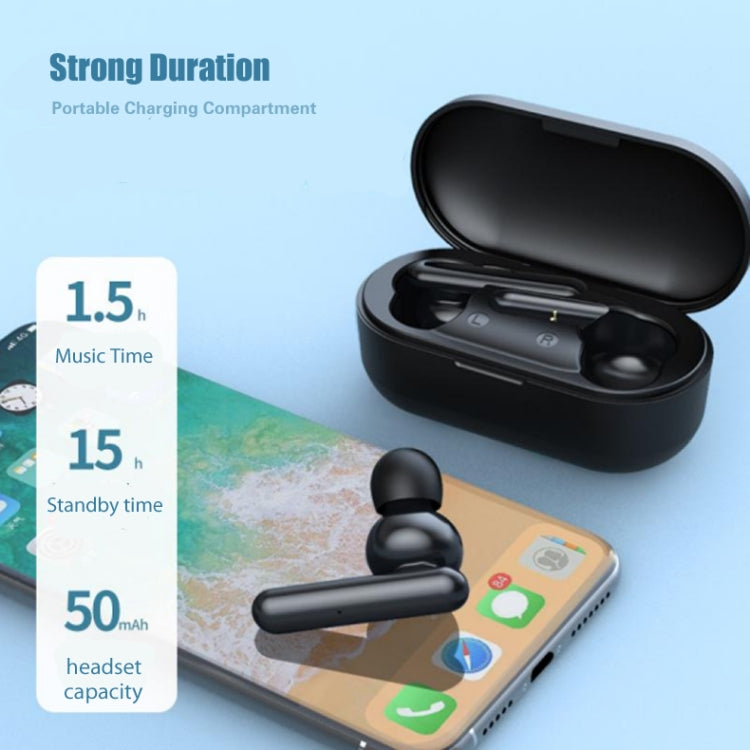 T10 Mini Touch Control Hifi TWS Wireless Bluetooth Earphones With Mic & Charger Box(Green) - TWS Earphone by buy2fix | Online Shopping UK | buy2fix