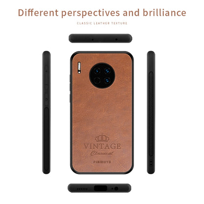 For Huawei Mate 30 5G (Leather) PINWUYO Pin Rui Series Classical Leather PC + TPU + PU Leather Waterproof Anti-fall All-inclusive Protective Case(Brown) - Huawei Cases by PINWUYO | Online Shopping UK | buy2fix